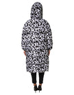 Black White DG Mania Hooded Long Coat Jacket