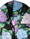 Multicolor Floral Print Puffer Quilted Jacket