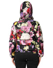 Multicolor Floral Hooded Puffer Quilted Jacket