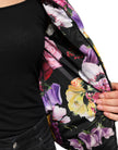 Multicolor Floral Hooded Puffer Quilted Jacket