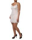 White Lace DG Logo Silk Dress Sleepwear