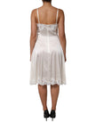 White Lace DG Logo Silk Dress Sleepwear