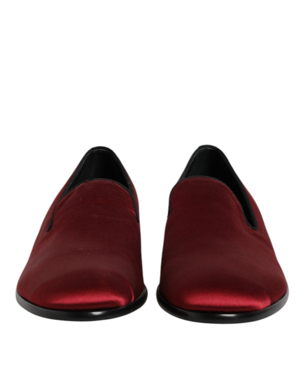 Red Velvet Slip On Loafers Formal Shoes