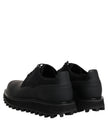 Black Leather Lace Up Trekking Dress Shoes