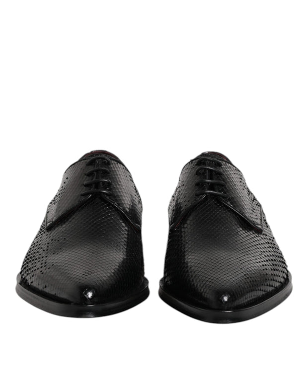 Black Leather Lace Up Dress Men Derby Shoes