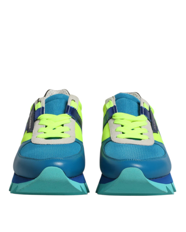 Multicolor Leather Low Top Men Sneakers Shoes