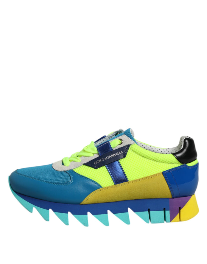 Multicolor Leather Low Top Men Sneakers Shoes