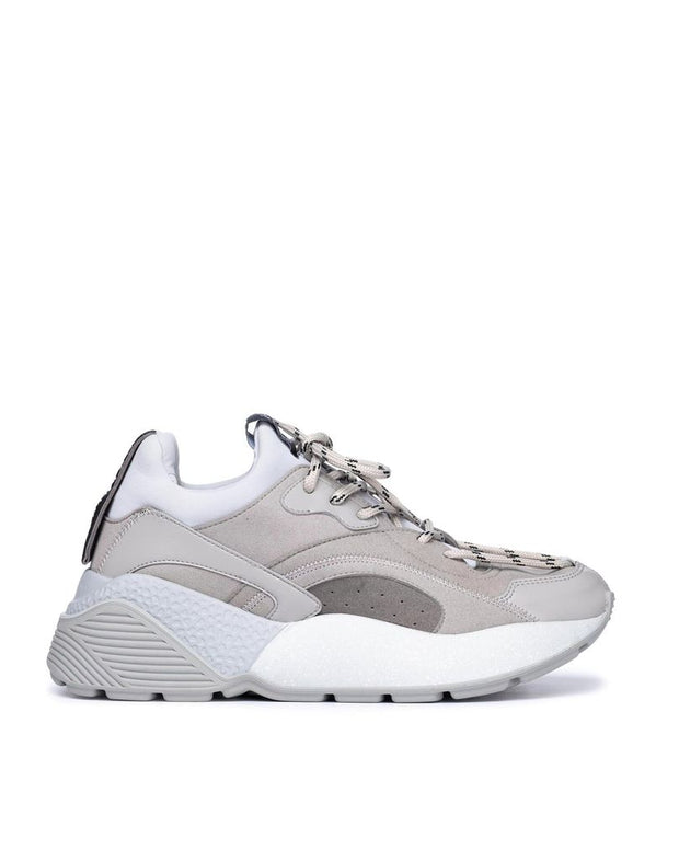 Gray Vegan Leather Chunky Sneakers