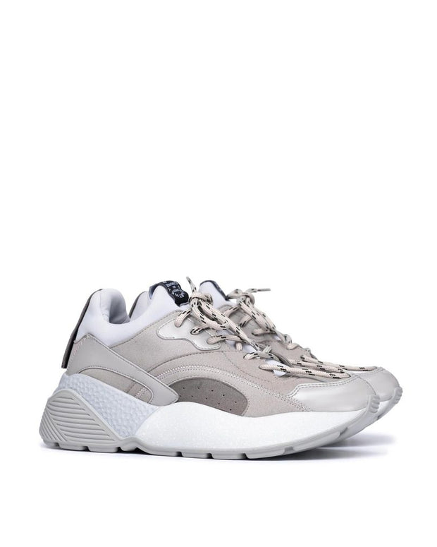 Gray Vegan Leather Chunky Sneakers