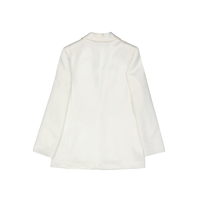 White Polyester Blazer