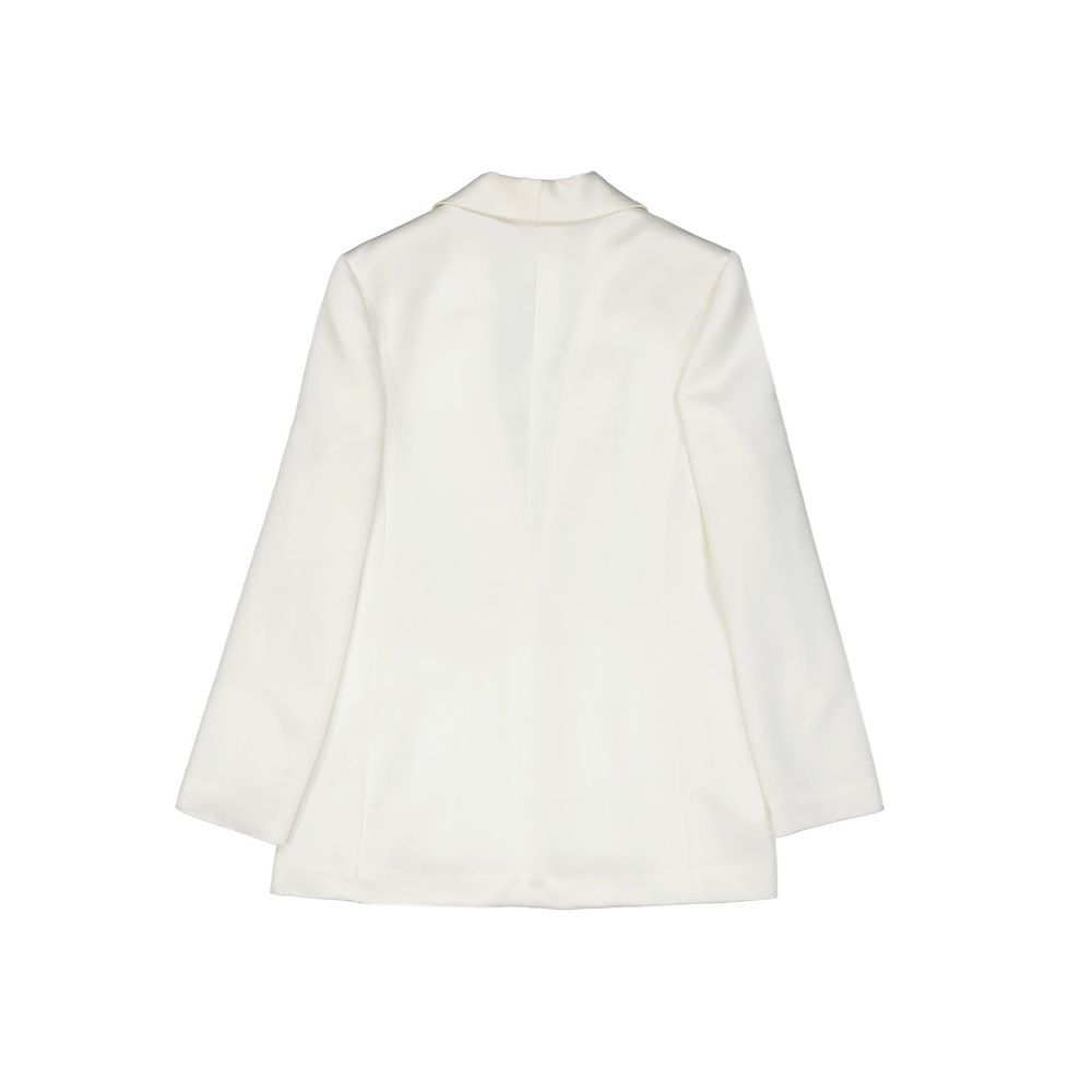 White Polyester Blazer