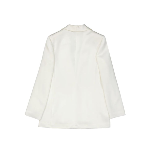 White Polyester Blazer