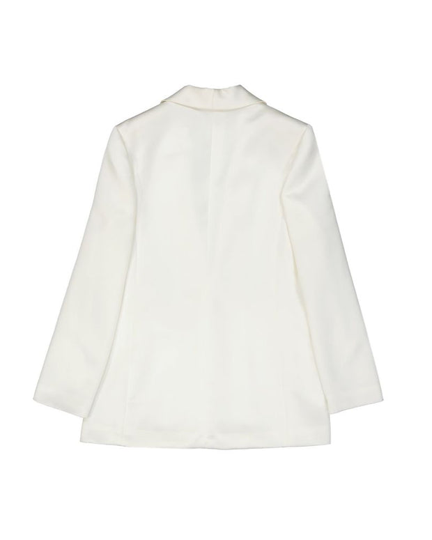 White Polyester Blazer