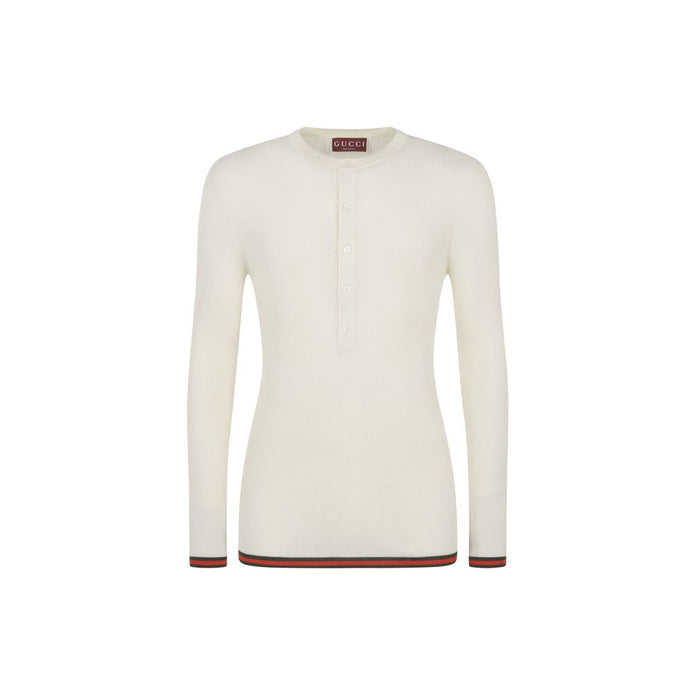 Ribbed-Knit Silk T-Shirt