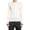 Ribbed-Knit Silk T-Shirt