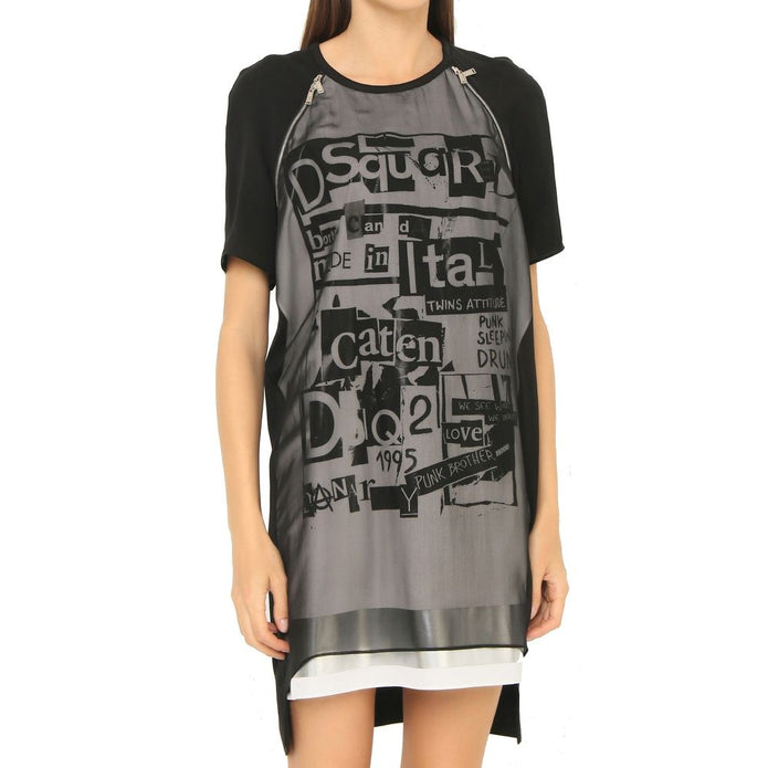 Silk Printed Mini Dress