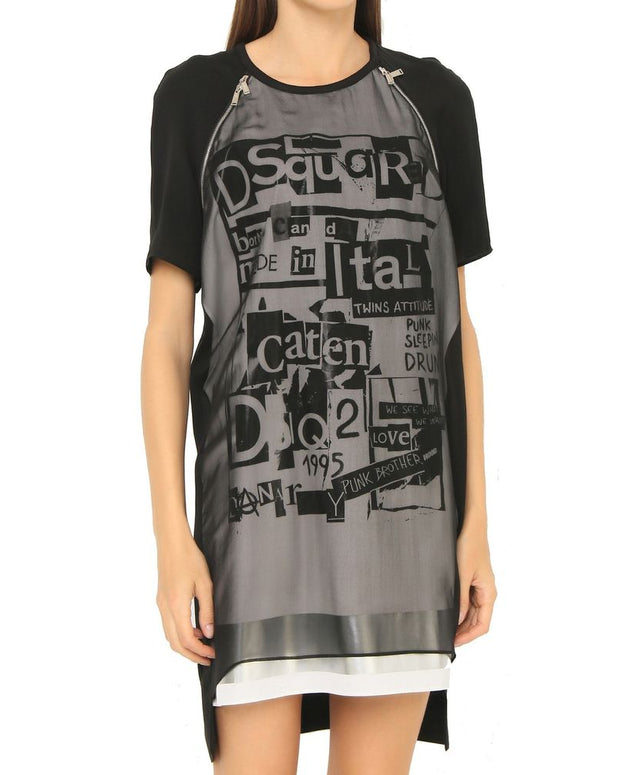 Silk Printed Mini Dress