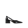 Brushed Leather Cut-Out Pumps