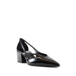 Brushed Leather Cut-Out Pumps