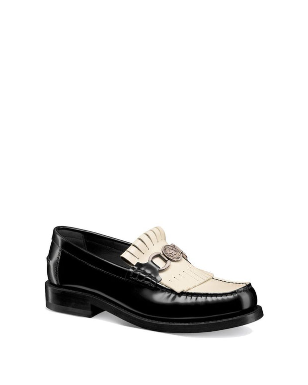 Emblem Leather Loafers