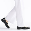 Emblem Leather Loafers