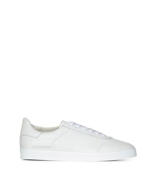 White Calfskin Low Top Sneakers
