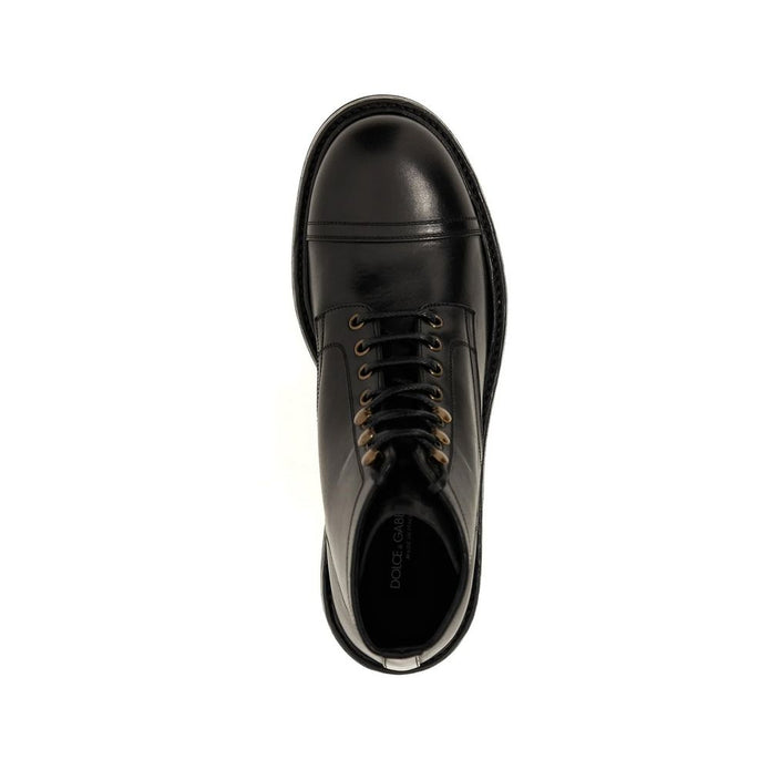 Lace-Up Leather Boots