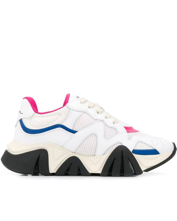 White Leather Chunky Sneakers