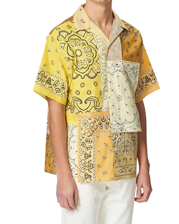 Patchwork Short Sleeves Shirt