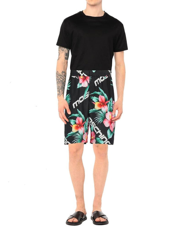 Moschino Floral Print Silk Shorts