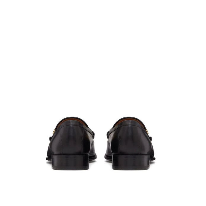V-Logo Moon Leather Loafers