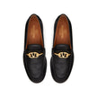 V-Logo Moon Leather Loafers