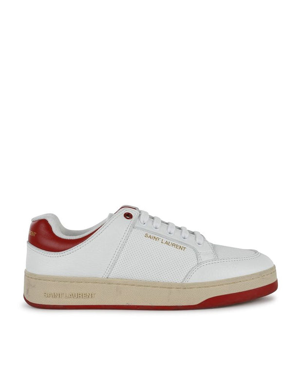 White Calfskin Low Top Sneakers
