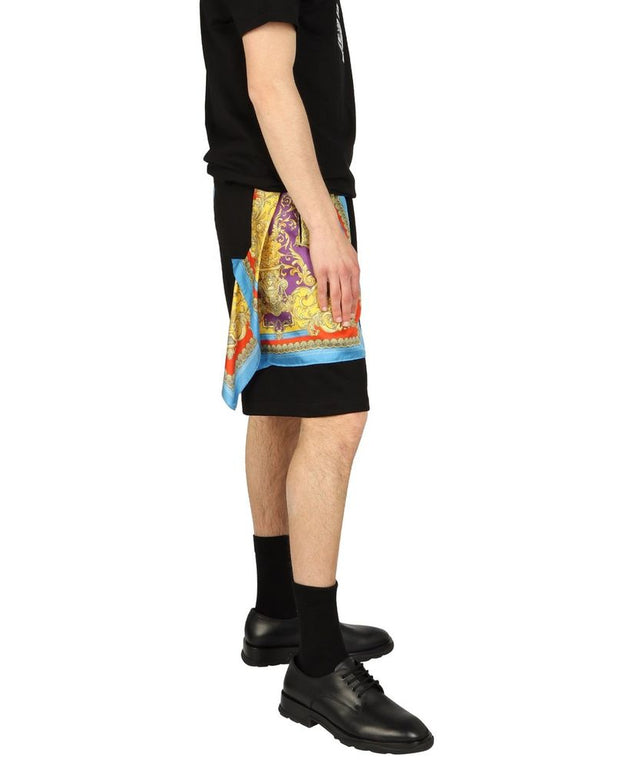 Barocco Goddess Night Print Shorts