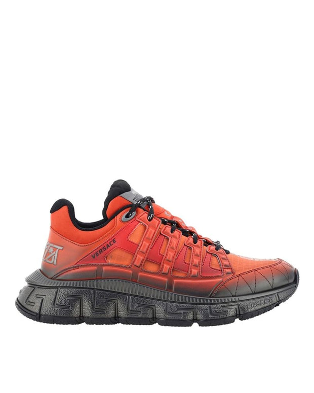 Orange Fabric Athletic Sneakers