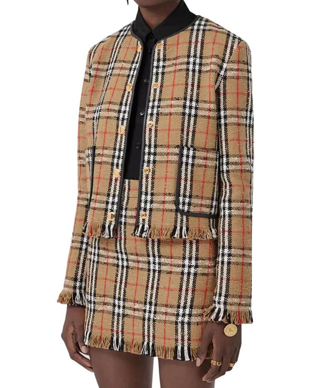 Vintage Check Motif Jacket