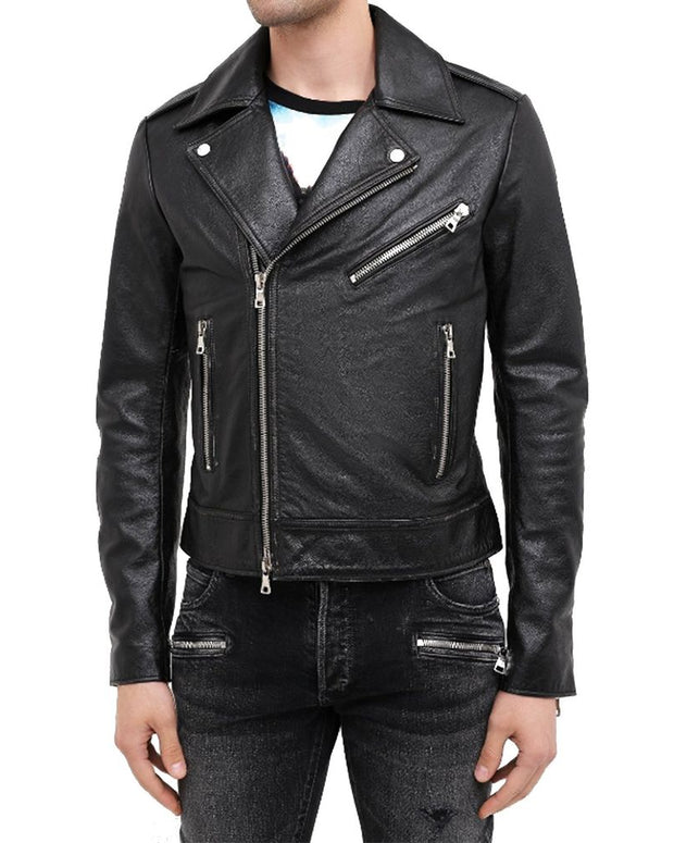 Black Leather Biker Jacket