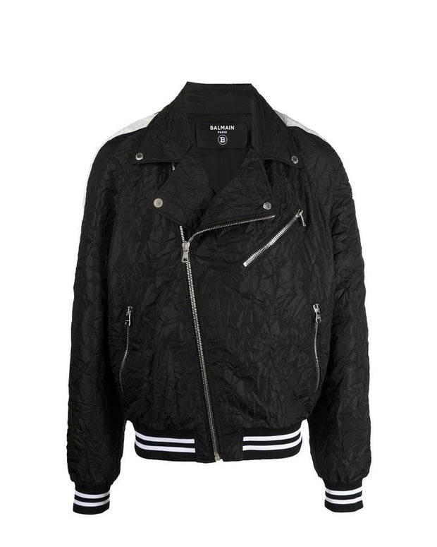 Black Polyester Bomber