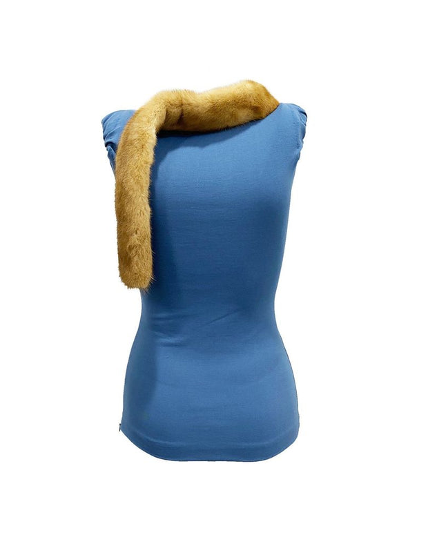 Mink Collar Sleeveless Top