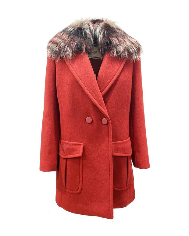Red Virgin Wool Coat