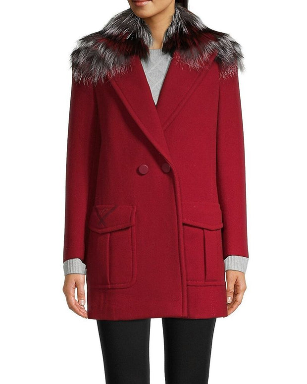 Fur Collar Wool Coat