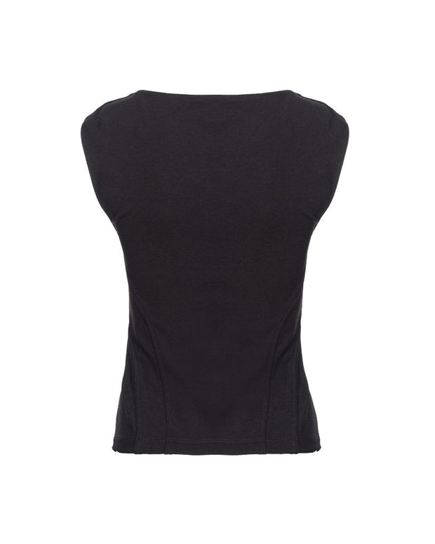 Black Viscose Tops & T-Shirt