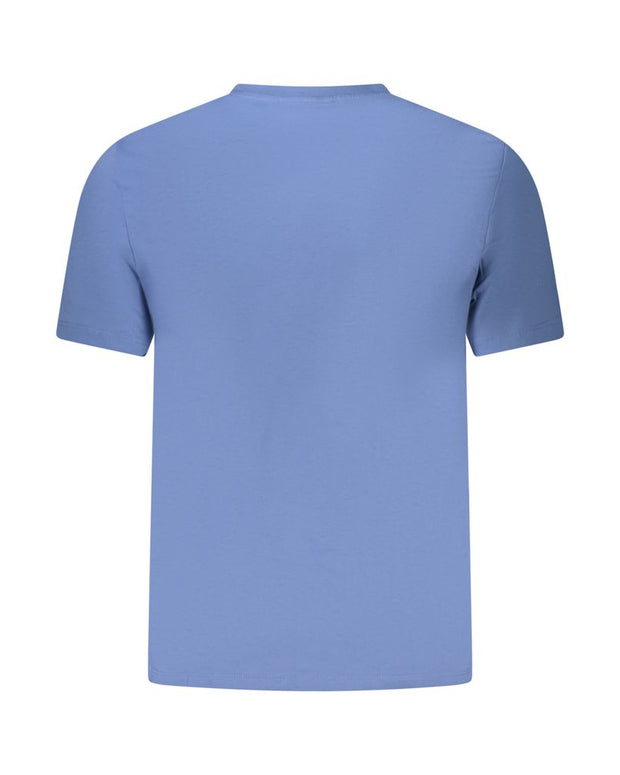 Blue Cotton Men T-Shirt