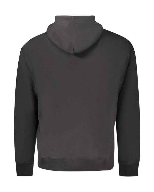 Black Cotton Men Sweater