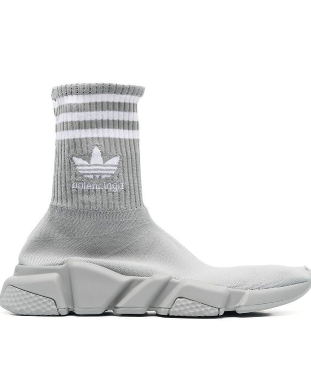 Gray Nylon Athletic Sneakers