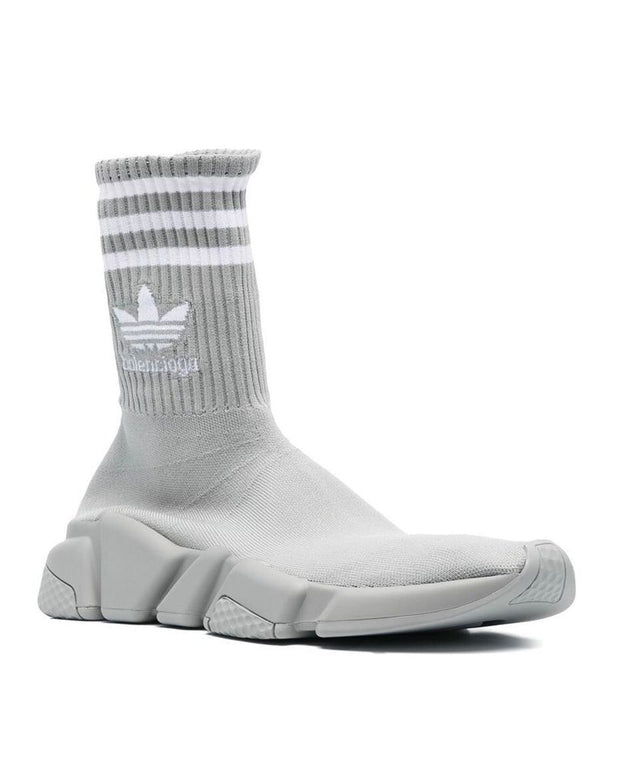 Gray Nylon Athletic Sneakers