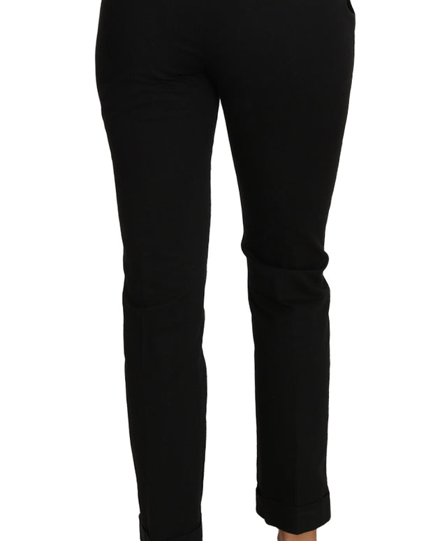 Black Dress Cropped Straight Straight Pants