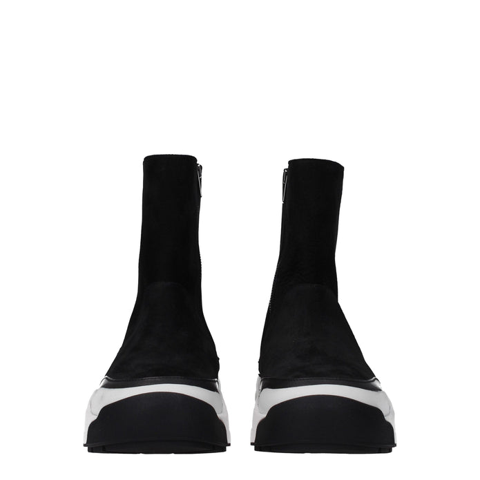 Black Leather Ankle Boots