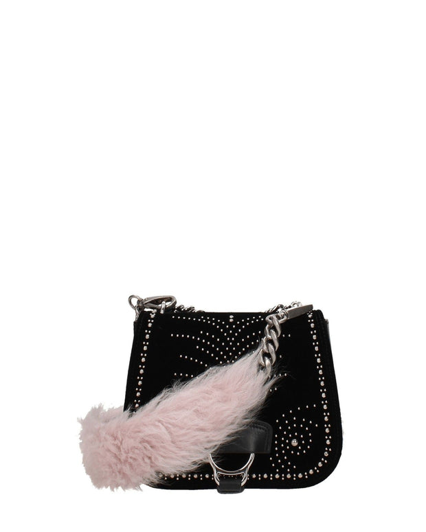 Pink Fur Shoulder Bags