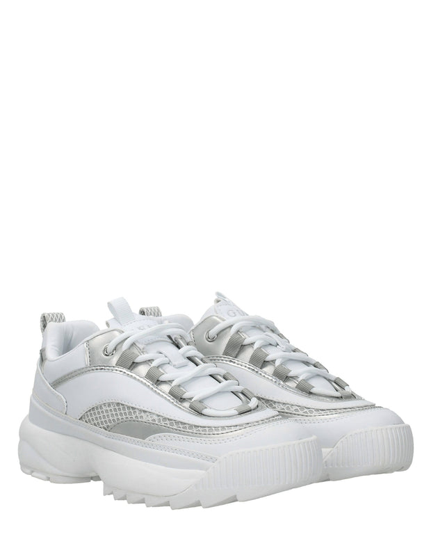 White Polyethylene Chunky Sneakers